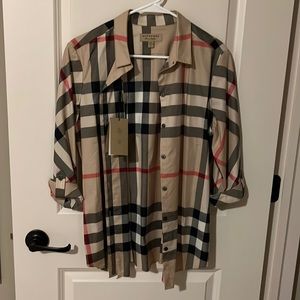 Burberry Check Stretch Twill Shirt